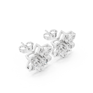 Mode haut sens du sourire Arc Moissanite boucles d'oreilles S925 boucles d'oreilles en argent Sterling femme - Product Image 3