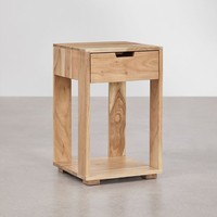 Table de chevet carrée Vandana Amber Balance 35x35 cm en bois Leduc