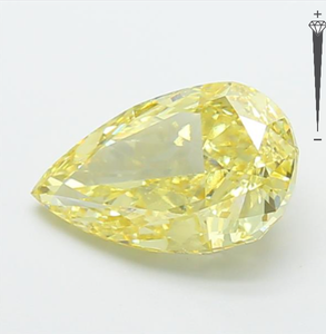 Diamante Cultivado en Laboratorio con Certificación IGI, Corte Pera Modificado de 3.08 CT, Color Amarillo Intenso Fantasía, Claridad VVS2, CVD LG 795645289 para Joyería - Product Image 4