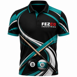 Maillots d'équipe de snooker et de billard réversibles pour hommes, design imprimé, créez vos propres chemises de snooker, haute qualité, personnalisables - Product Image 3
