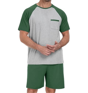 Custom Summer New Men Casual Breathable Shorts <b>Sets</b> Short Sleeve T Shirt Shorts Solid <b>Set</b> Cotton Men <b>Twin</b> <b>Sets</b> - Product Image 5