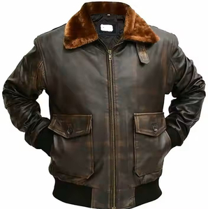 Chaqueta de Cuero Personalizada de Última Moda con Acabado Ácido, Chaqueta de Cuero Genuino al Mejor Precio, Chaqueta de Cuero al por Mayor en Oferta - Product Image 2