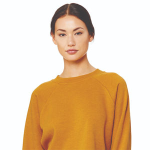 Sweat-shirt à col rond pour femme avec logo personnalisé - Sweat-shirt à manches longues en molleton de coton et polyester de qualité supérieure - Product Image 4