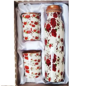 <b>Drinking</b> Juices Health Benefits <b>Copper</b> Water Decorative Classic Style Latest Design Enamel Printed <b>Copper</b> <b>Bottle</b> - Product Image 6