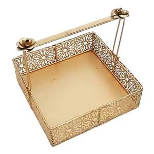 Cesta de regalo metálica para mesa de boda, cesta para guardar frutas y pan, cesta de regalo para exhibición en eventos - Product Image 1