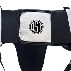 100% protección profesional de alta calidad para trabajo pesado tamaño de logotipo personalizado protector de ingle boxeo Kick Boxing Taekwondo entrenamiento hecho PU - Product Image 6