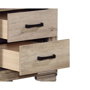 Comodino Contemporaneo in Melamina Laminata con Finitura Naturale e Cassetti per Camera da Letto - Product Image 5