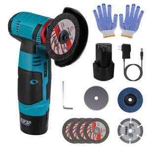 12V Cordless Mini <b>Angle</b> <b>Grinder</b> Hand Polishing Grinding Machine 7pcs Disc 2pcs 1100mAh Battery Cordless Engraver Cutter Grinding - Product Image 1