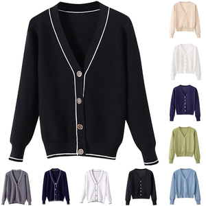 Women's <b>Black</b> <b>Turtleneck</b> Sweater Full Sleeve Button Front Closure Casual Autumn Knitwear 100% Polyester Solid Color Front - Product Image 3