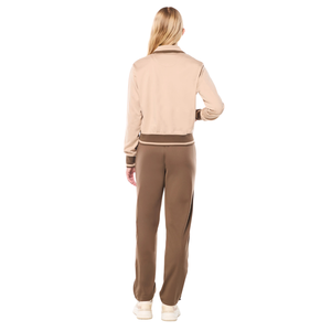 Conjunto Deportivo para Mujer con Cierre Completo, Cuello Camisero, Pantalones Ajustados con Cintura Elástica y Puños en los Tobillos, Paneles en Contraste, Venta al Por Mayor, Personalizado OEM - Product Image 2