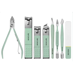 (SILVER - RED) 10pcs Manicure <b>Set</b> Travel Mini <b>Nail</b> Clippers Kit Pedicure Care Tools Stainless Steel Instrument <b>Set</b> 2026 - Product Image 2