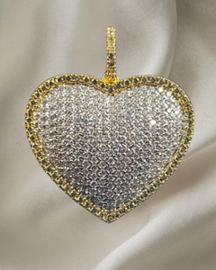 จี้รูปหัวใจโมอิสซาไนต์แบบกำหนดเอง VVS เงินแท้ 925 ชุบทอง จี้ฮิปฮอป เครื่องประดับแบบ Iced Out จี้แบบ Rapper Bust Down สำหรับผู้หญิง - Product Image 1