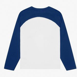 เสื้อยืดแขนยาวผู้ชาย คอตตอนน้ำหนักเบา สีสันตัดกัน สไตล์ลำลอง สำหรับใส่ในเมือง รับผลิตแบบ OEM ODM แบรนด์ส่วนตัว - Product Image 2