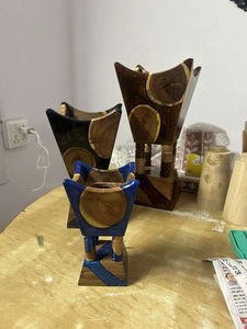 Sandalwood Religious Eco-friendly Aromatherapy Diffuser Stylish Incense <b>Burner</b> and Bakhoor Holder with Resin Design - Product Image 4
