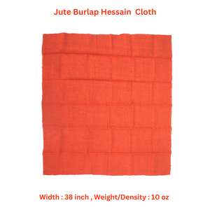 Tela de arpillera de yute teñida de naranja de alta calidad Tela natural biodegradable de 38 pulgadas para trabajos artesanales, decoración y fabricación de bolsas - Product Image 3