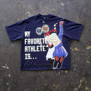 ผู้ผลิตเสื้อยืดทรงบ็อกซี่ผ้าฝ้ายพิมพ์ลายซิลค์สกรีน 3 มิติ แบบกำหนดเอง เนื้อผ้าหนา ระบายอากาศได้ดี แห้งเร็ว ป้องกันรอยยับ เหมาะสำหรับฤดูร้อน - Product Image 2