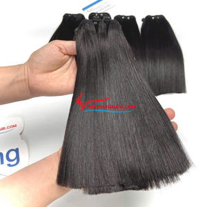 Ofertas de moda para extensiones de cabello humano virgen vietnamita liso negro, cabello suave. - Product Image 3