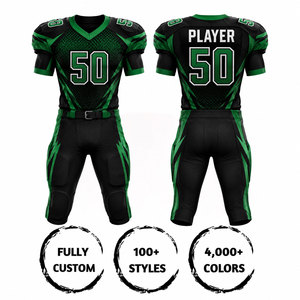 Maillot de football américain personnalisé pour homme adulte, impression par sublimation, polyester anti-humidité, col en V, manches courtes, numéro d'équipe 50 - Product Image 4