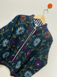 Hand Embroidered Floral <b>Velvet</b> Breathable Eco-Friendly High Quality Customizable Jacket Boho Style O-Neck Collar Full <b>Women</b> - Product Image 4