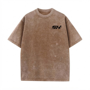 T-shirt confortable pour homme, style délavé à l'acide, nouveau modèle, 100% coton, vente en gros, t-shirt personnalisé, t-shirt vintage délavé à l'acide - Product Image 4