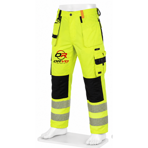 กางเกงทำงานแบบมองเห็นได้ชัดเจนสำหรับทุกเพศ ยี่ห้อ Orvo Sports แห้งเร็ว ระบายอากาศได้ดี สีส้ม แถบสะท้อนแสง มีกระเป๋าหลายช่อง ได้รับการรับรองมาตรฐาน CE - Product Image 2
