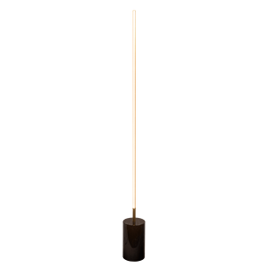 Lampada da terra a LED Prism Brassed Gold con interruttore on/off e base in finto marmo - Product Image 2