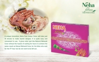 Cônes de henné jetables Neha Herbals, henné naturel, facile à utiliser, tatouage temporaire, encre pour l'art corporel, longue durée, 10g en boîte, modèle MCY