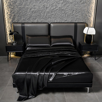 Ensemble de literie de luxe en satin 4 pièces, best-seller, comprenant un protège-matelas et un ensemble de draps-housses