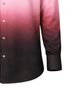 Camisa Formal para Hombre en Degradado Rosa y Negro, Algodón Premium, Manga Larga, Cierre de Botones, Estilo Casual Elegante, Fabricante OEM Personalizado, Suministro al por Mayor - Product Image 6