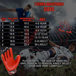 Gants de gardien de but en latex premium, technologie de protection des doigts, paume absorbant les chocs, respirants, pour hommes, femmes et jeunes. - Product Image 6