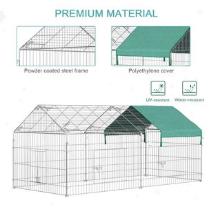 Nuovo Pollaio in Rete d'Acciaio 87x41 Pollici con Copertura Impermeabile per Uso Domestico - Product Image 4