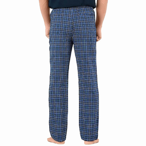 OEM <b>Men's</b> Designer Casual Pants Mid Waist 100% Cotton Flannel Custom Red Checked Brusted Elastic Waist - Product Image 5