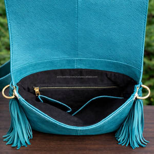 Bolso de Cuero con Flecos Hecho a Mano de Primera Calidad, Nuevo Bolso de Mensajero Vintage Boho Gitano de Piel de Vaca al por Mayor - Product Image 6