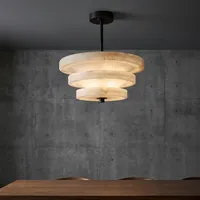 Lustre suspendu moderne en marbre, lampe de plafond en albâtre pour salon, villa, salle à manger, utilisation intérieure toutes saisons