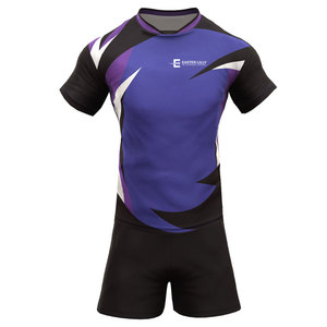 Uniforme de Rugby de Diseño Único Fabricado en Fábrica, Uniforme de Rugby de Secado Rápido con Logotipo Personalizado Impreso - Product Image 1