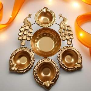 Lotus Shape Golden Urli Bowl Decorative for Candle Making Floating Candles Festive Crafts and Home Decor - Product Image 4