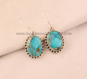 Wholesale Vintage Wedding Lapis Lazuli 925 Sterling <b>Silver</b> <b>Drop</b> <b>Earrings</b> B2B Jewelry Supplier - Product Image 2