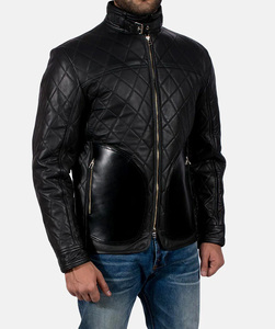 Unisex Stand Genuine Leather Waterproof <b>Jacket</b> 2026 Winter New Business Casual <b>Fleece</b>-<b>lined</b> Standard High Street Style Front - Product Image 2