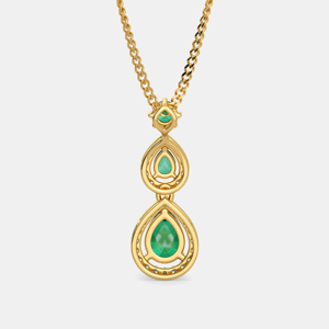 Geometric Emerald Cut <b>Pendant</b> Necklace 22K <b>Gold</b> Plated Rope Chain Unisex Luxury Jewelry Everyday Wear - Product Image 3