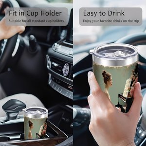 20oz Double Wall Stainless Steel Tumbler Vacuum Insulated Reusable Eco Friendly <b>Drinkware</b> for Home Office Use - Product Image 4