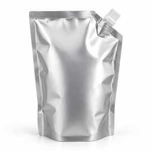 Custom Laundry Detergent Refill Spout <b>Pouches</b> Silver Stand Up Bags for Household Cleaning Brands Vietnam - Product Image 1