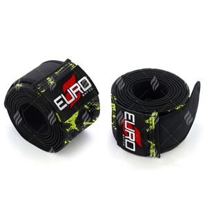 Bandes de genou en caoutchouc naturel, design par sublimation, fermeture à boucle et crochet réglable, légères, antidérapantes, matière douce pour la force - Product Image 5