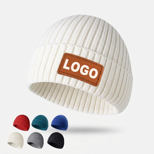 Gorros de Invierno Lisos Multicolores, Gorro de Punto con Logotipo Bordado Personalizado, Gorra de Calavera Tejida, Moderna, Informal, Unisex - Product Image 1