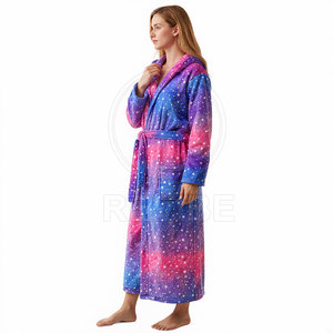 Bata de Baño Moderna y Lujosa para Mujer, 100% Algodón, Primavera/Verano, Elegante, con Logotipo Frontal, Forro Cómodo, Estilo Elegante, Ropa de Casa de Calidad - Product Image 4