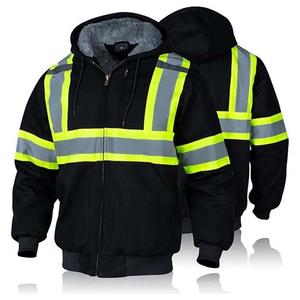 Construction <b>Worker</b> Safety <b>Jacket</b> Reflective High Visibility Breathable Waterproof Windproof High Quality CE Certified Unisex - Product Image 2