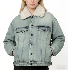Veste en jean pour femme en gros pour collections de vêtements de voyage, marque privée, personnalisation, usine aux États-Unis - Product Image 1