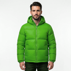 Popular Design <b>Lightweight</b> Canvas Puffer <b>Men</b> <b>Jacket</b> with Stand Collar Custom <b>Waterproof</b> <b>Breathable</b> Windproof Quilted <b>Jacket</b> - Product Image 1