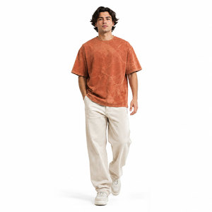 Camiseta Clásica de Hombros Caídos con Efecto Desgastado por el Sol, con Material de Algodón Resistente y Sensación Suave y Cómoda Durante Todo el Día - Product Image 1