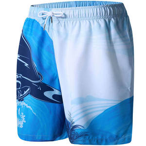 Pantalones Cortos Deportivos de Verano para Hombre, Diseño Moderno, Casuales, de Malla, para Playa, con Función Antiarrugas, Estampado, Logotipo Frontal y Bolsillos - Product Image 3