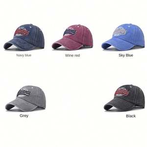 Casquette de baseball en coton délavé vintage à broderie personnalisée Atlanta, style décontracté et sportif, idéale pour l'extérieur – Nouvelle collection très prisée - Product Image 2